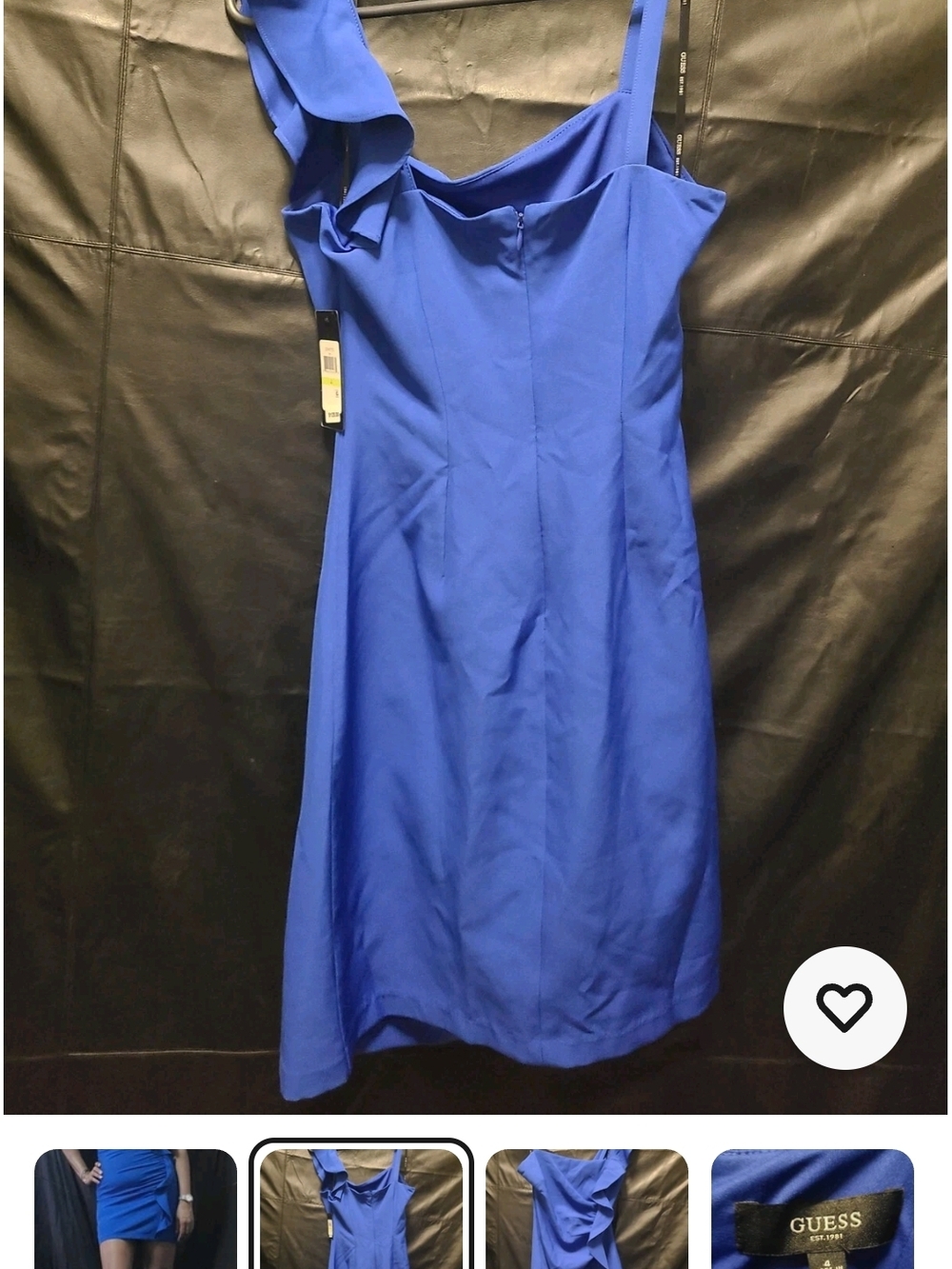 GUESS Royal Blue Ruffled Mini Skirt - Picture 6 of 9